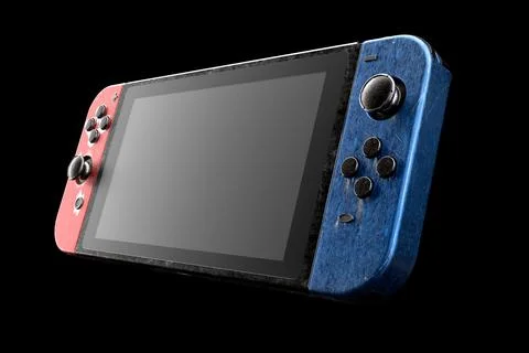 Conceptual used video game controllers attached to touch screen with scratche Stock Illustration