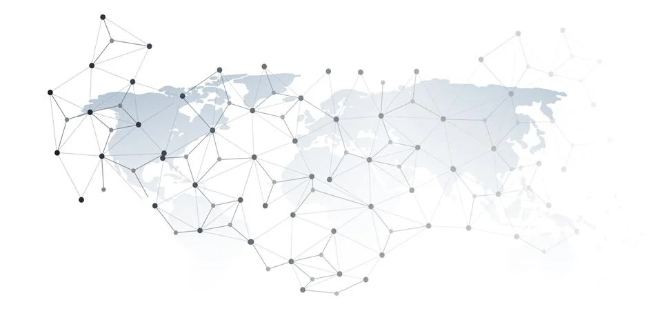 A conceptual vector graphic creative design showing a world map overlaid wi.. Stock Illustration