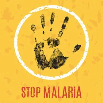 Conceptual vector illustration of an appeal to stop the spread of malaria Ilustración de archivo