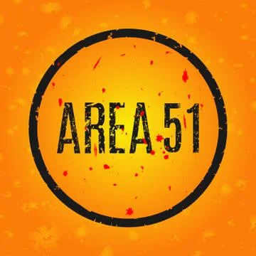 Conceptual vector illustration. Area 51 sign イラスト素材