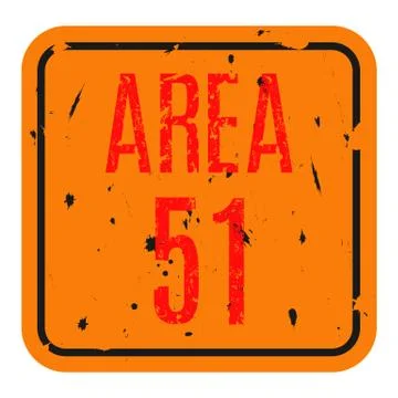 Conceptual vector illustration. Area 51 sign 스톡 일러스트
