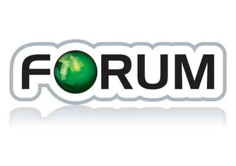 Conceptual vector illustration of modern forum sticker Stock Illustration