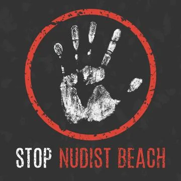 Conceptual vector illustration. Social problems of humanity. Stop  sign. Stock Illustration