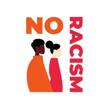 Conceptual vector illustration. Social problems of humanity. Stop racism. Stock Illustration