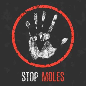 Conceptual vector illustration. Stop moles. イラスト素材
