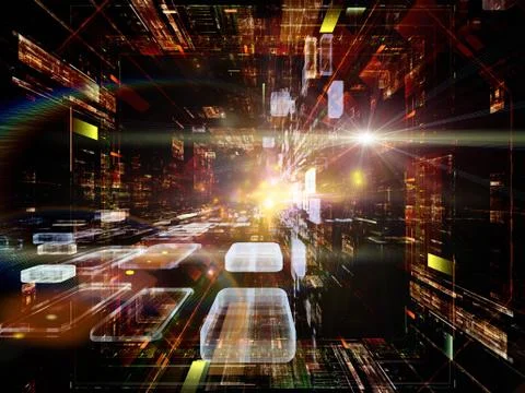 Conceptual Virtual Space Stock Illustration