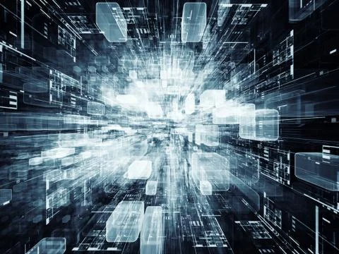 Conceptual Virtual Space Stock Illustration