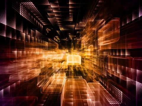 Conceptual Virtual Space 스톡 일러스트