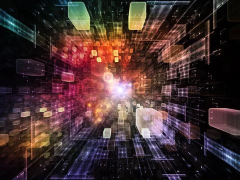 Conceptual Virtual Space Illustrazione stock