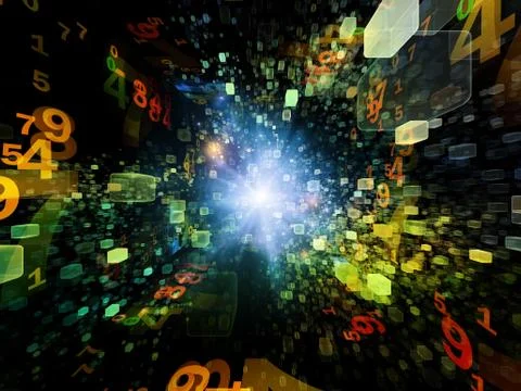 Conceptual Virtual Space Stock Illustration