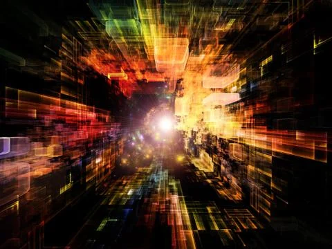 Conceptual Virtual Space Stock Illustration