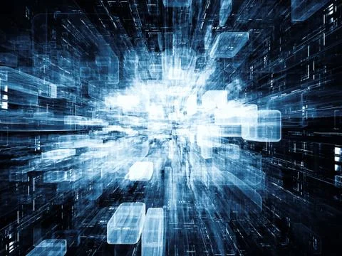 Conceptual Virtual Space Illustrazione stock