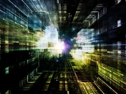 Conceptual Virtual Space Ilustración de archivo