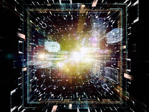 Conceptual Virtual Space Stock Illustration