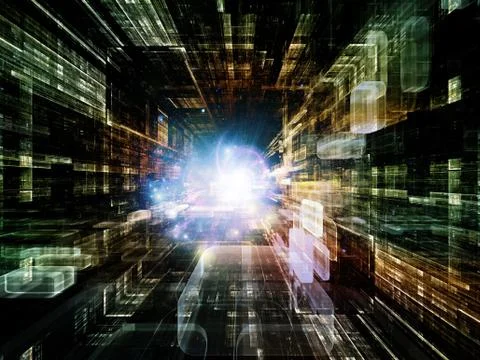 Conceptual Virtual Space Ilustración de archivo