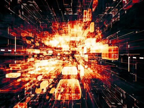 Conceptual Virtual Space Stock Illustration