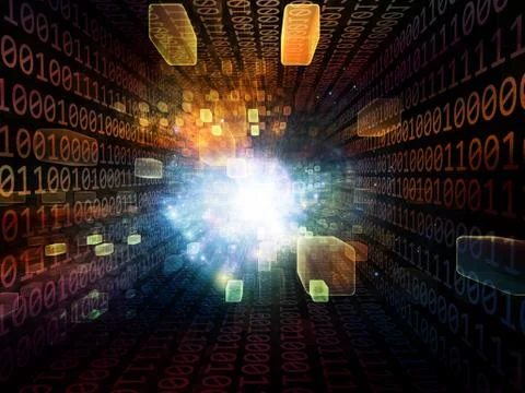 Conceptual Virtual Space Stock Illustration