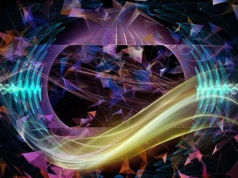 Conceptual Virtual World Illustrazione stock