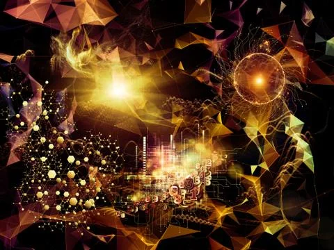 Conceptual Virtual World 库存插图
