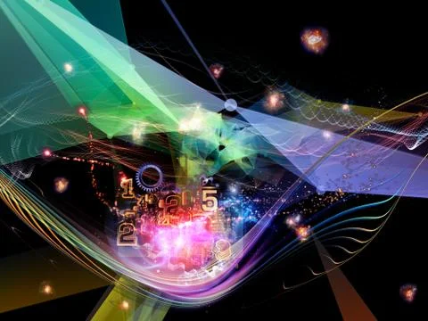 Conceptual Virtual World Stockillustratie