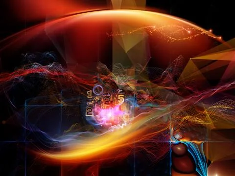 Conceptual Virtual World 库存插图