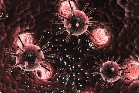 Conceptual virus illustration Stock Illustration