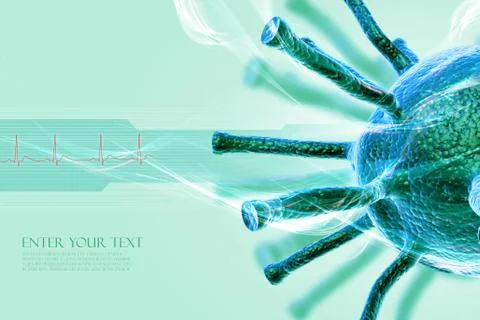 Conceptual virus illustration Stock Illustration