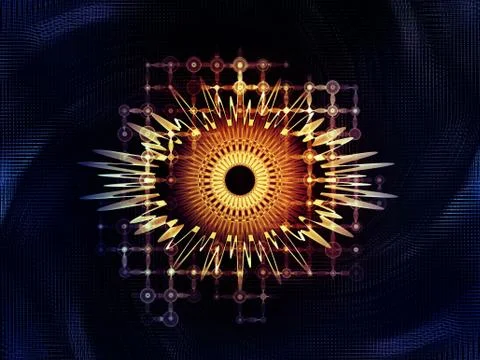 Conceptual Visual Information Illustrazione stock