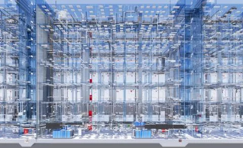 Conceptual visualization of the BIM model of the building Stock Illustration