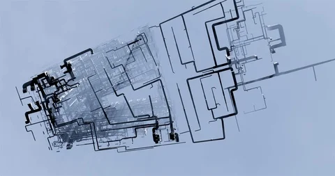 Conceptual visualization of the BIM model utilities of the building Vidéo 116781830