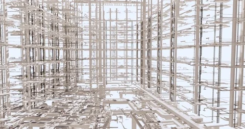 Conceptual visualization of the BIM model utilities of the building 库存影片 116784145