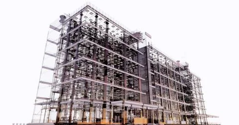 Conceptual visualization of the BIM model utilities of the building Stock Illustration