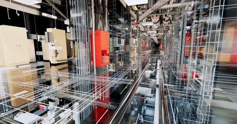 Conceptual visualization of the BIM model utilities of the building Stock Illustration