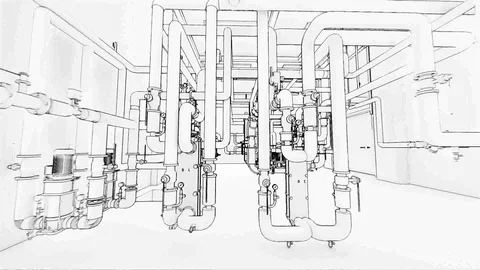Conceptual visualization of computer design building utilities at BIM technology 库存影片 116788448