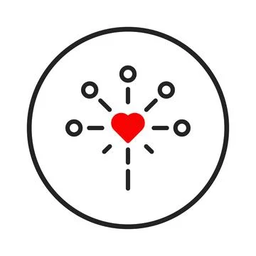 Conceptual visualization displaying interconnected affections with a vibran.. Stock Illustration
