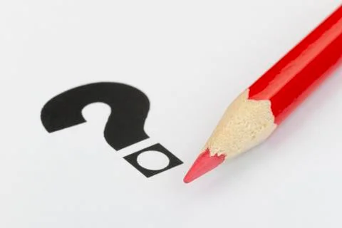 Conceptual visualization of doubt at voting. Stock Photos