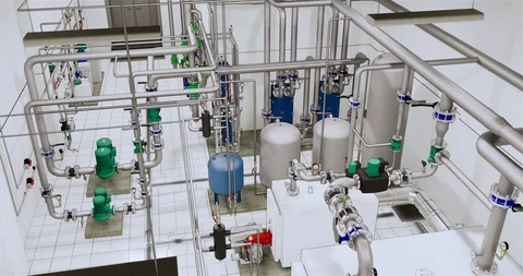 Conceptual visualization of drawing style of utilities at BIM technology 库存影片 116787595