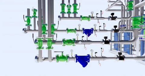 Conceptual visualization of drawing style of utilities at BIM technology 库存影片 135273314