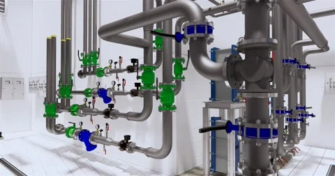 Conceptual visualization of drawing style of utilities at BIM technology 库存影片 135277131