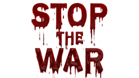 Conceptual warning stop the war Stock-Footage 255210899