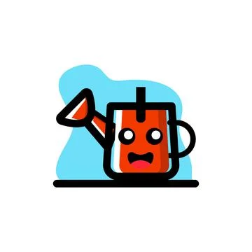 Conceptual Water Pot Character Vector Illustration Design Stock Illustration