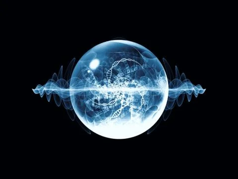 Conceptual Wave Particle Stock Illustration