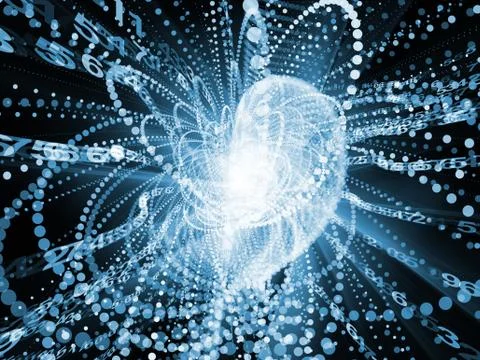 Conceptual Wave Particle 스톡 일러스트
