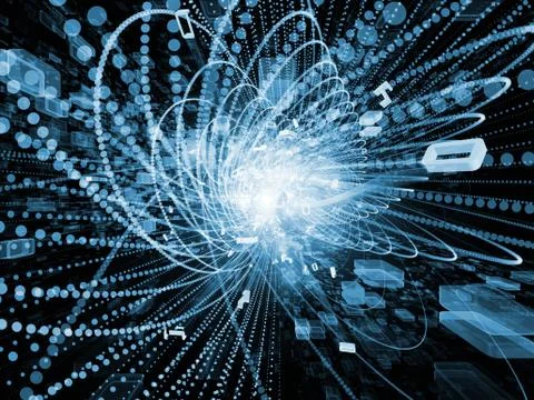 Conceptual Wave Particle 스톡 일러스트