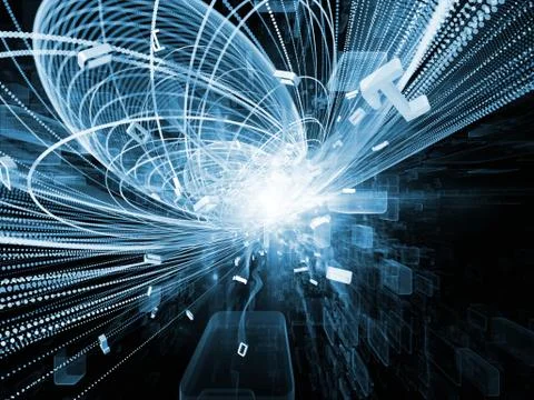 Conceptual Wave Particle Stock Illustration