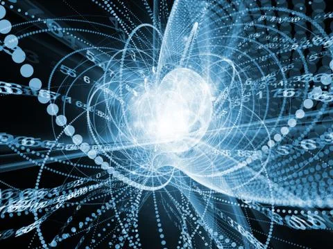 Conceptual Wave Particle Stock Illustration
