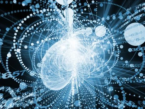 Conceptual Wave Particle Illustrazione stock