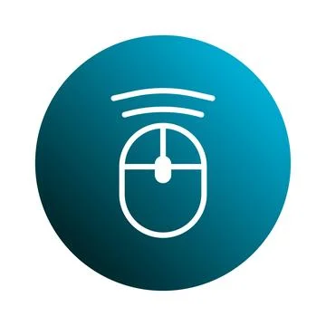 Conceptual wireless mouse illustration with connection symbol showcasing mo.. Stock Illustration
