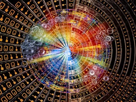 Conceptual World of Numbers Stock Illustration