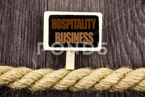 Conceptual writing text showing Hospitality Business. Business photo showcasi Stock Photos
